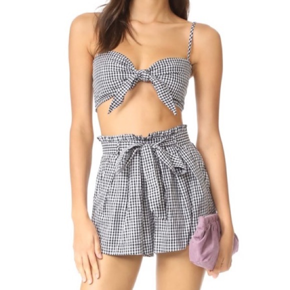 For Love And Lemons Pants - FOR LOVE & LEMONS Plaid Gingham Shorts